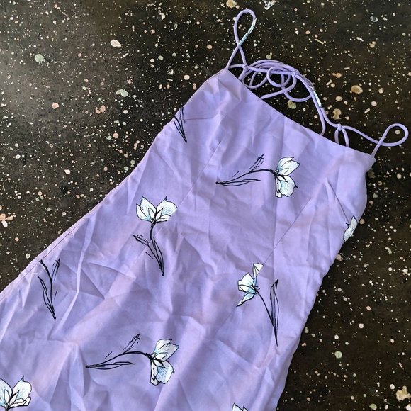 Superdown Jonanna Maxi Floral Lilac Purple Pastel - Picture 5 of 7